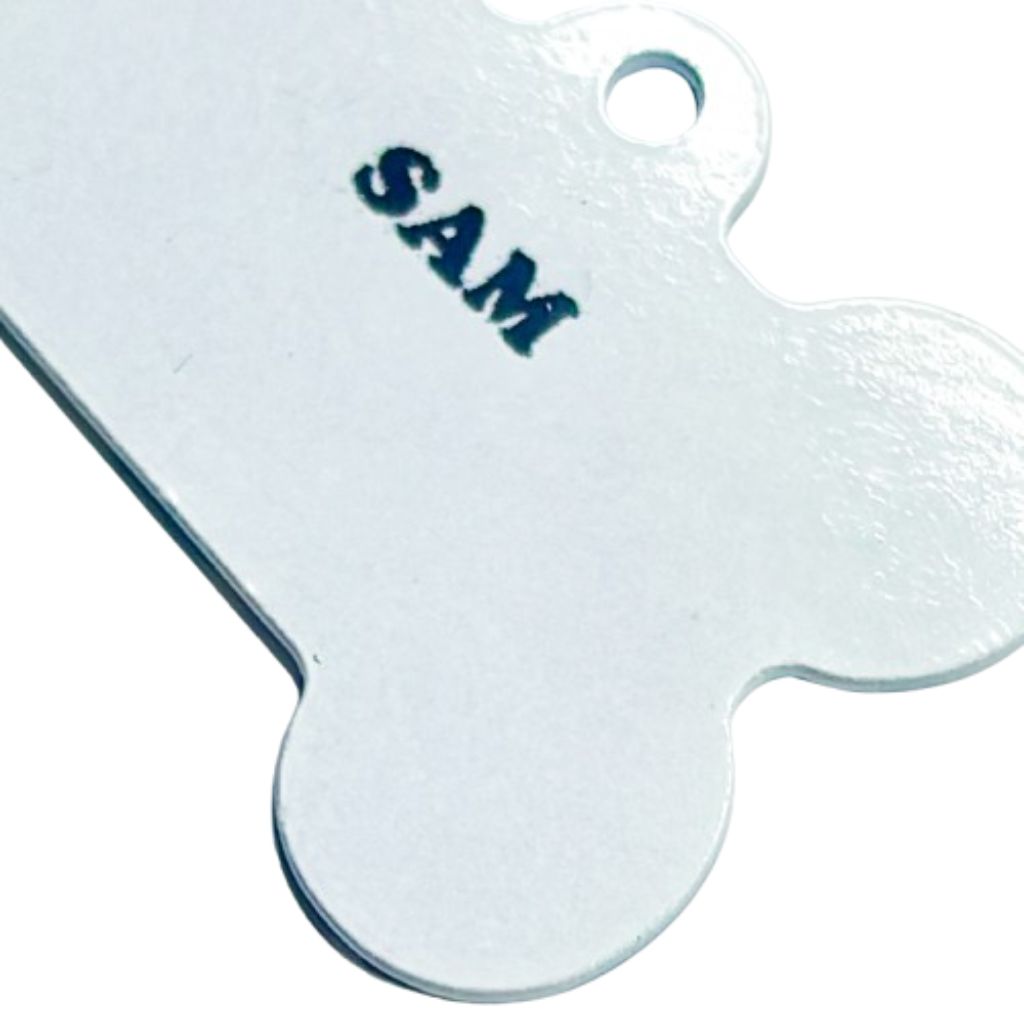 Placa de Identificación azul con perritos- Personalizable