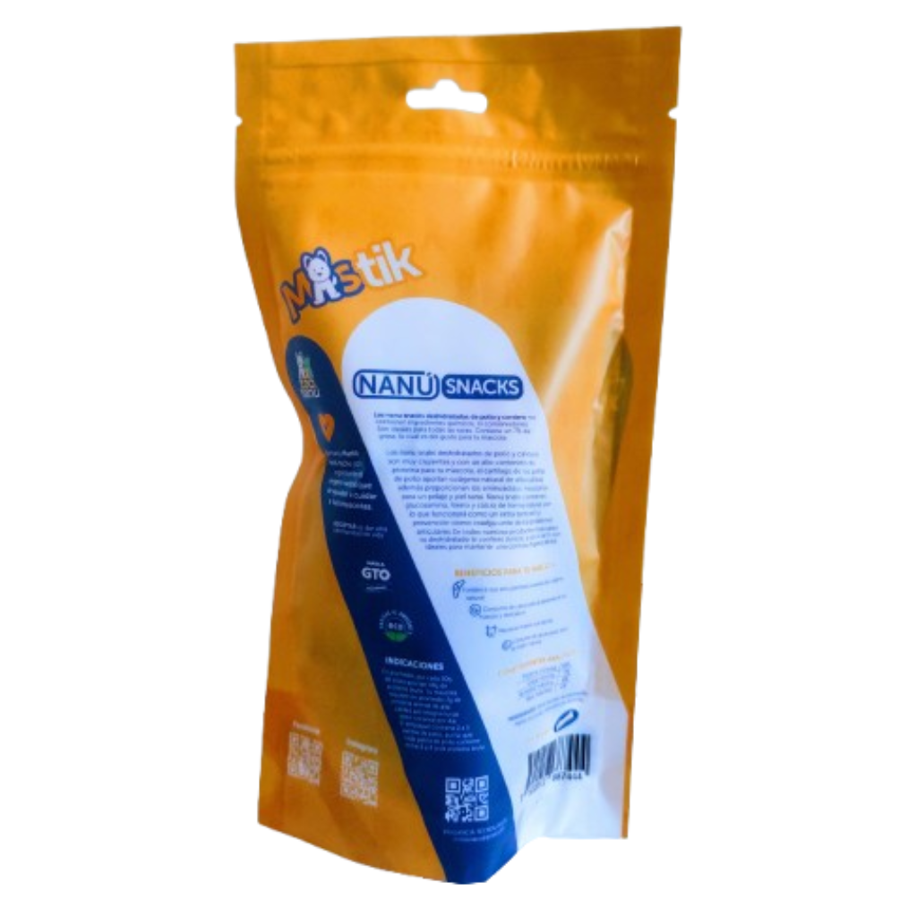 Nanu Snacks – Mix de Patitas, Mollejas e Hígado 50g