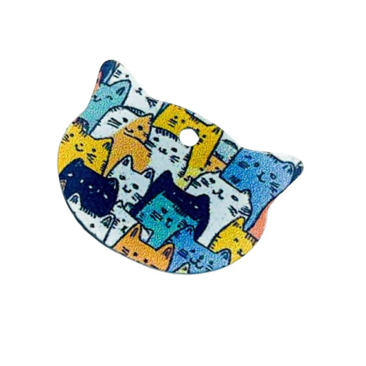 Placa de Identificación con gatitos de colores- Personalizable